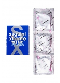 Розовые презервативы Sagami Xtreme FEEL FIT 3D - 3 шт. - Sagami - купить с доставкой в Южно-Сахалинске