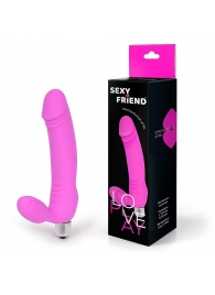 Розовый безремневой страпон Sexy Friend - 1137 - купить с доставкой в Южно-Сахалинске