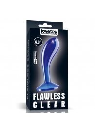 Синяя анальная втулка Flawless Clear Prostate Plug 6.0 - 15 см. - Lovetoy - в Южно-Сахалинске купить с доставкой