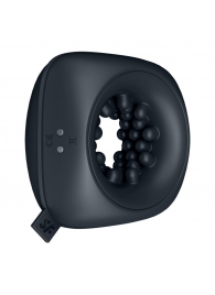 Черный мужской вибромассажер Ring Stroker - Satisfyer - в Южно-Сахалинске купить с доставкой