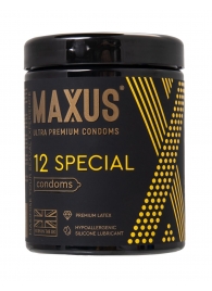 Презервативы с точками и рёбрами MAXUS Special - 12 шт. - Maxus - купить с доставкой в Южно-Сахалинске