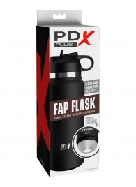 Черный мастурбатор в виде бутылки Fap Flask - Pipedream - в Южно-Сахалинске купить с доставкой