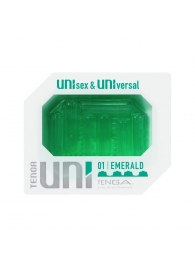 Зеленый мастурбатор-стимулятор Tenga Uni Emerald - Tenga - в Южно-Сахалинске купить с доставкой