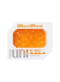 Оранжевый мастурбатор-стимулятор Tenga Uni Topaz - Tenga - в Южно-Сахалинске купить с доставкой