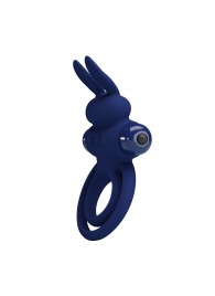 Синее эрекционное кольцо с вибростимуляцией клитора Powerful Ring - Baile - в Южно-Сахалинске купить с доставкой