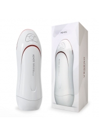 Белый вибромастурбатор со сжатием и голосовым сопровождением - Rends - в Южно-Сахалинске купить с доставкой