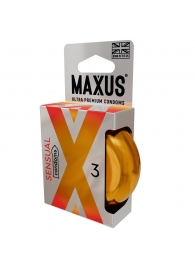 Презервативы анатомической формы Maxus Sensual - 3 шт. - Maxus - купить с доставкой в Южно-Сахалинске