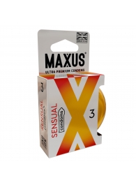 Презервативы анатомической формы Maxus Sensual - 3 шт. - Maxus - купить с доставкой в Южно-Сахалинске
