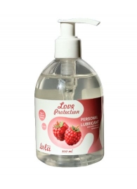 Лубрикант на водной основе Love Protection Raspberry с ароматом малины - 300 мл. - Lola Games - купить с доставкой в Южно-Сахалинске