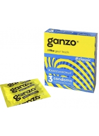 Классические презервативы с обильной смазкой Ganzo Classic - 3 шт. - Ganzo - купить с доставкой в Южно-Сахалинске