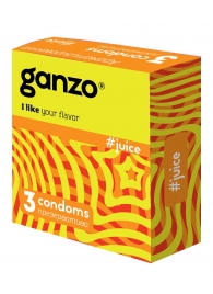 Ароматизированные презервативы Ganzo Juice - 3 шт. - Ganzo - купить с доставкой в Южно-Сахалинске