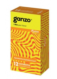 Ароматизированные презервативы Ganzo Juice - 12 шт. - Ganzo - купить с доставкой в Южно-Сахалинске
