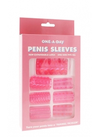 Набор из 7 розовых насадок на пенис ONE-A-DAY PENIS SLEEVES PINK - Seven Creations - в Южно-Сахалинске купить с доставкой