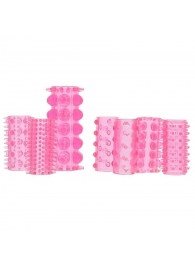 Набор из 7 розовых насадок на пенис ONE-A-DAY PENIS SLEEVES PINK - Seven Creations - в Южно-Сахалинске купить с доставкой