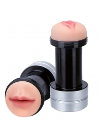 Двусторонний мастурбатор REALSTUFF 2 IN 1 HUMMER MOUTH   VAGINA - ротик и вагина - Dream Toys - в Южно-Сахалинске купить с доставкой