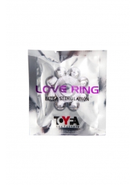 Прозрачное гелевое эрекционное кольцо-цветок - Toyfa Basic - в Южно-Сахалинске купить с доставкой