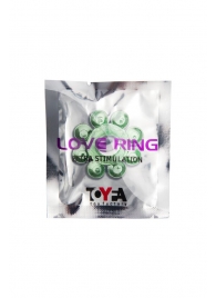 Зеленое эрекционное кольцо-цветок - Toyfa Basic - в Южно-Сахалинске купить с доставкой