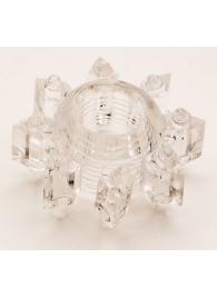 Прозрачное гелевое эрекционное кольцо-звезда - Toyfa Basic - в Южно-Сахалинске купить с доставкой