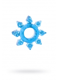 Голубая гелевая насадка-звезда - Toyfa Basic - в Южно-Сахалинске купить с доставкой