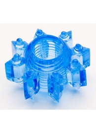 Голубая гелевая насадка-звезда - Toyfa Basic - в Южно-Сахалинске купить с доставкой