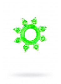 Зеленое эрекционное кольцо-звезда - Toyfa Basic - в Южно-Сахалинске купить с доставкой