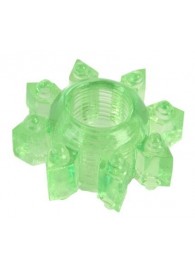 Зеленое эрекционное кольцо-звезда - Toyfa Basic - в Южно-Сахалинске купить с доставкой