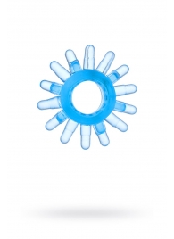 Голубая гелевая насадка с шипиками - Toyfa Basic - в Южно-Сахалинске купить с доставкой