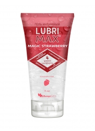 Интимный гель-смазка на водной основе Lubrimax Magic Strawberry - 75 мл. - ИнтелБИО - купить с доставкой в Южно-Сахалинске
