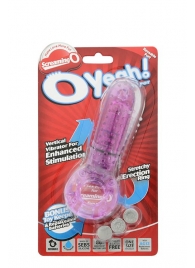 Фиолетовое эрекционное кольцо с вибрацией и пальчиком OYEAH PURPLE - Screaming O - в Южно-Сахалинске купить с доставкой