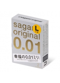 Презервативы Sagami Original 0.01 L-size увеличенного размера - 2 шт. - Sagami - купить с доставкой в Южно-Сахалинске