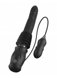 Черный автоматический вибромассажер с вибропулей Ultimate Silicone Thruster - Pipedream - купить с доставкой в Южно-Сахалинске
