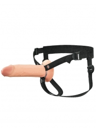 Полый страпон на ремнях 8’’ Hollow Silicone Strap-on - Pipedream - купить с доставкой в Южно-Сахалинске