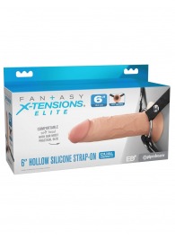 Полый страпон на ремнях 6’’ Hollow Silicone Strap-on - Pipedream - купить с доставкой в Южно-Сахалинске