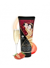 Массажный крем для тела с ароматом клубники и шампанского Sparkling Strawberry Wine - 200 мл. - Shunga - купить с доставкой в Южно-Сахалинске