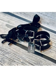 Черный комплект для растяжки на кровати «Новичок» - Sitabella - купить с доставкой в Южно-Сахалинске