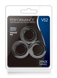 Набор из 3 черных эрекционных колец Black Small Penis Rings - Blush Novelties - в Южно-Сахалинске купить с доставкой