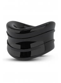 Черное эрекционное кольцо на мошонку Beef Ball Stretcher Snug - Blush Novelties - в Южно-Сахалинске купить с доставкой