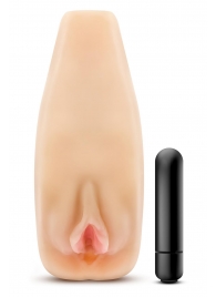 Мастурбатор-вагина с вибрацией Soft   Wet Natasha Realistic Beige Masturbator - Blush Novelties - в Южно-Сахалинске купить с доставкой