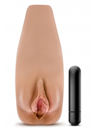 Маструбатор-вагина с вибрацией Soft   Wet Renata Realistic Tan Masturbator - Blush Novelties - в Южно-Сахалинске купить с доставкой