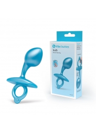 Голубая анальная пробка для массажа простаты Bulb Silicone Prostate Plug - 10,7 см. - b-Vibe - в Южно-Сахалинске купить с доставкой