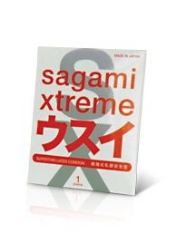 Ультратонкий презерватив Sagami Xtreme SUPERTHIN - 1 шт. - Sagami - купить с доставкой в Южно-Сахалинске