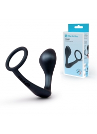 Черное эрекционное кольцо со стимулятором простаты Ringer Cock Ring   Plug - b-Vibe - в Южно-Сахалинске купить с доставкой