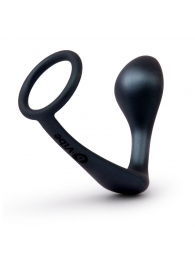 Черное эрекционное кольцо со стимулятором простаты Ringer Cock Ring   Plug - b-Vibe - в Южно-Сахалинске купить с доставкой