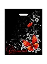 Черный пакет Glamour с вырубной ручкой (38х47 см) - Сима-Ленд - купить с доставкой в Южно-Сахалинске