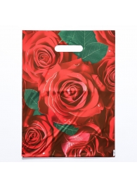 Пакет с цветочным принтом и вырубной ручкой (30х40 см) - Сима-Ленд - купить с доставкой в Южно-Сахалинске