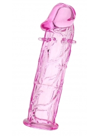 Розовая насадка фаллической формы - 12,5 см. - A-toys - в Южно-Сахалинске купить с доставкой