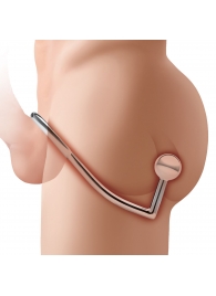 Кольцо на пенис с анальным стимулятором Stainless Steel Anal Hook   Cock Ring - BlueLine - в Южно-Сахалинске купить с доставкой