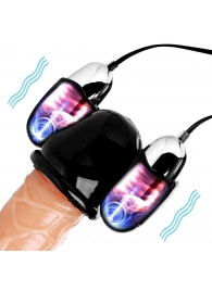 Черная стимулирующая насадка для головки полового члена Multi Speed Vibrating Penis Head Teaser - XR Brands - в Южно-Сахалинске купить с доставкой