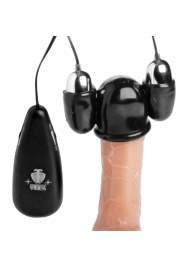 Черная стимулирующая насадка для головки полового члена Multi Speed Vibrating Penis Head Teaser - XR Brands - в Южно-Сахалинске купить с доставкой