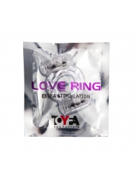 Прозрачное виброкольцо с двумя вибропульками - Toyfa Basic - в Южно-Сахалинске купить с доставкой